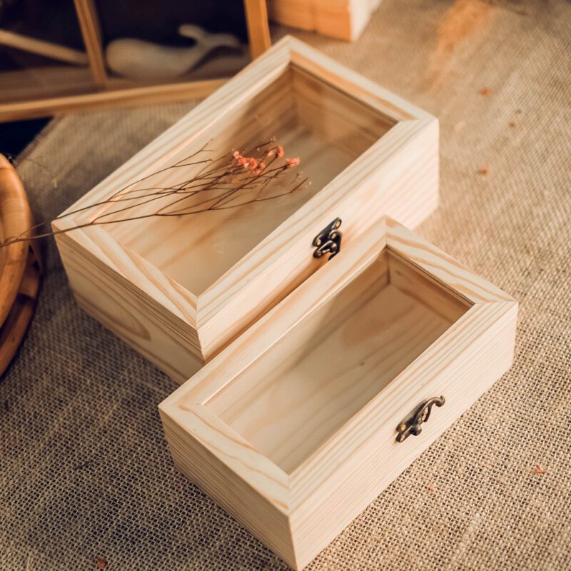 Hộp gỗ đựng đồ lưu niệm mang phong cách tối giản